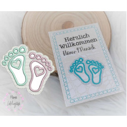 Stickdatei - Babyfüße Embossed